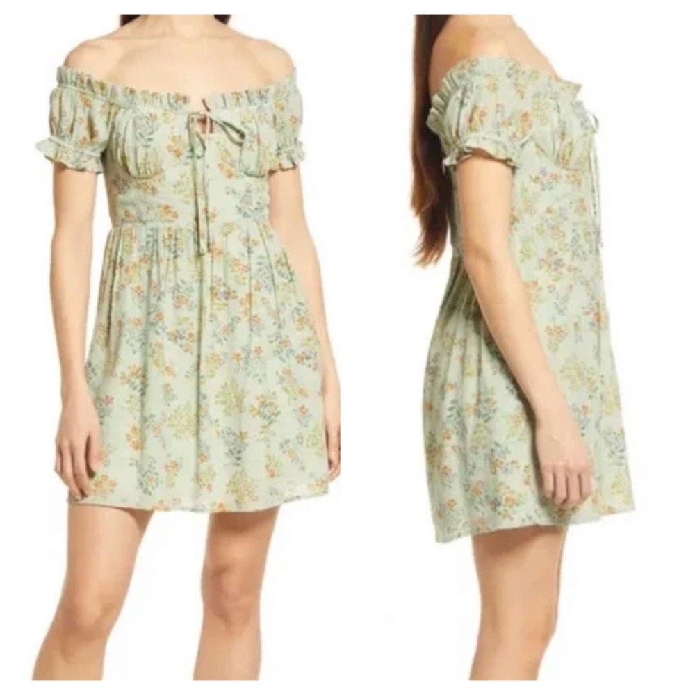 NWT Lulus Dress green floral size XL